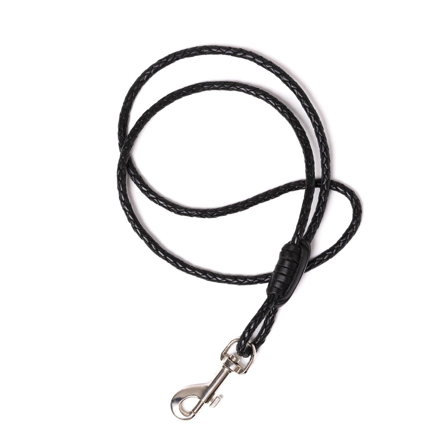 Braided leather band "Holder" - handcrafted